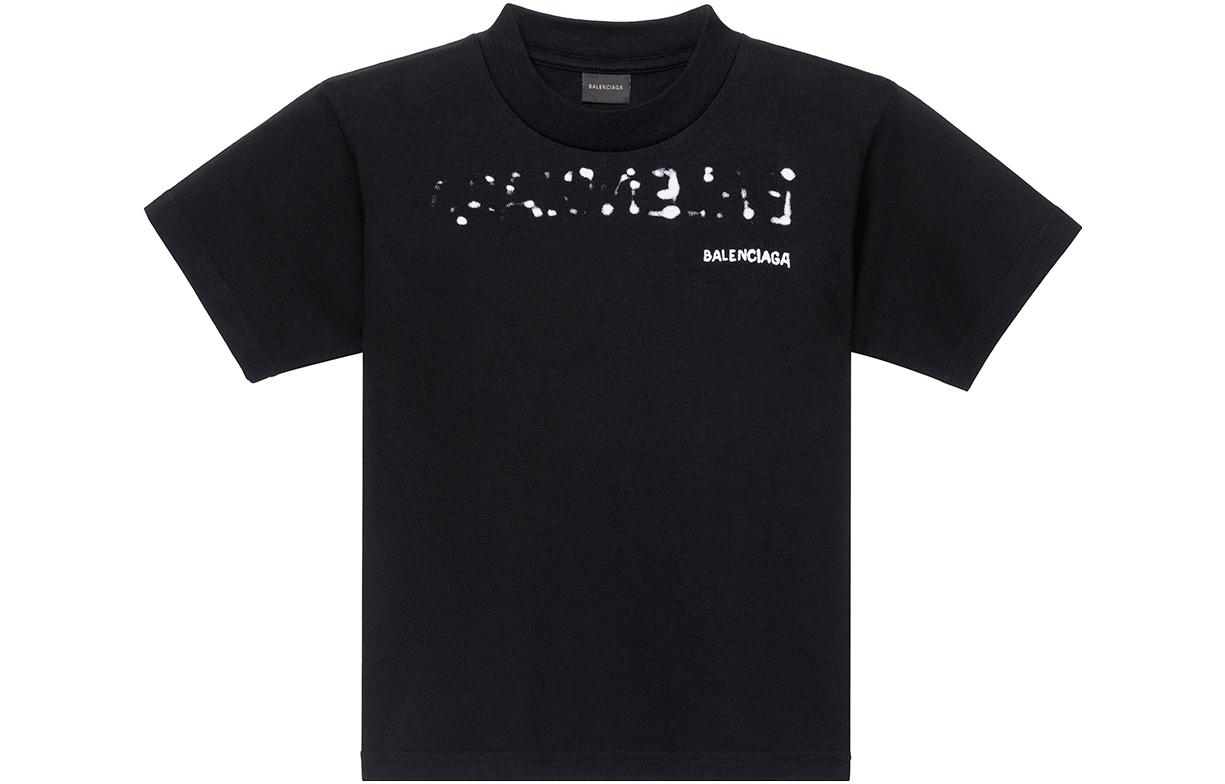 Футболка Balenciaga BalenciagaT FW23 Logo (черная)