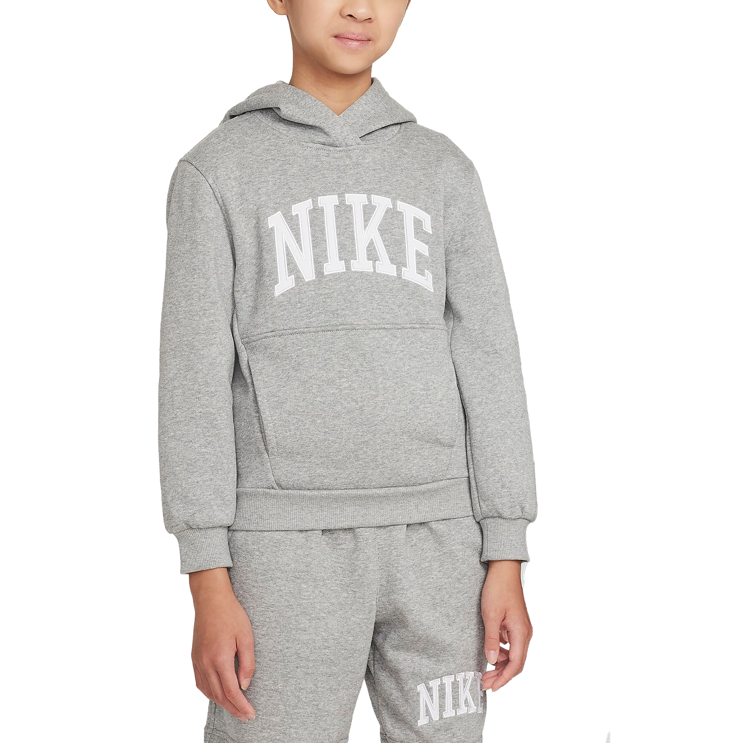 Худи Nike Fleece (темно-серое/белое)