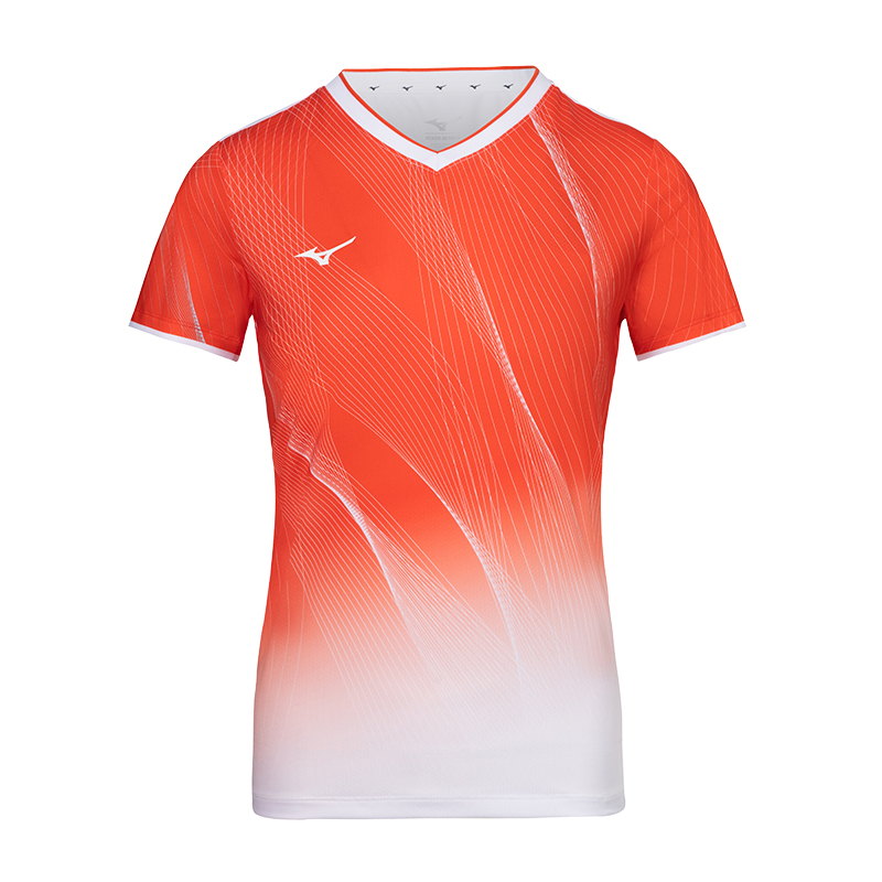 Mizuno Badminton Jersey Women’s Sky Blue/Orange Red/Purple