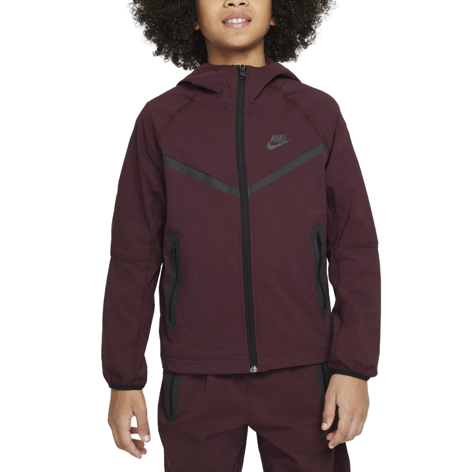 Мужская куртка Nike Tech Woven Jacket (бордово-черная)