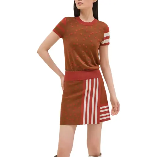 HERMES Casual Short Skirts Women's Brown
