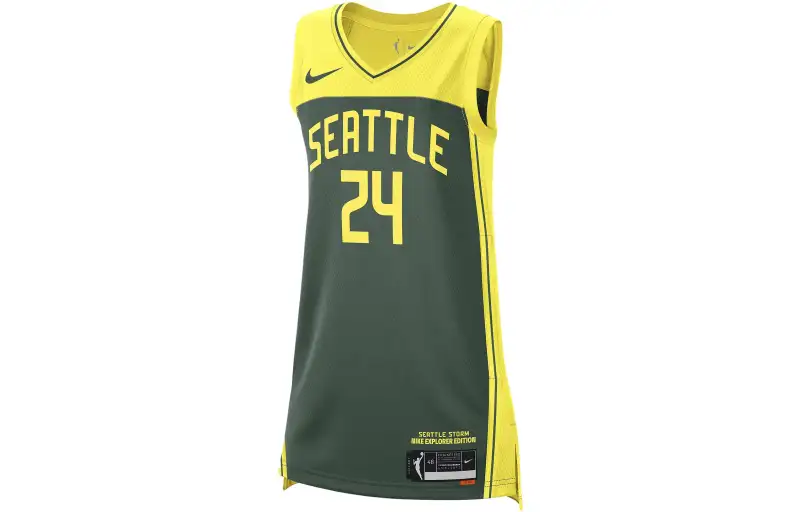 Nike Basketball Jerseys Women's Green V Neck Moderate