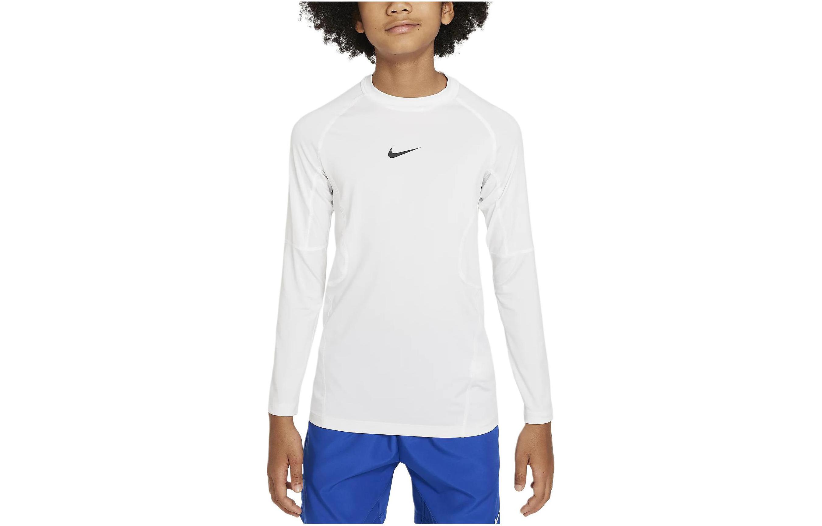 Детский лонгслив Nike Dri-FIT Long-Sleeve Top (белый)
