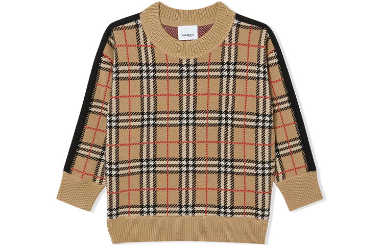 Детский свитер Burberry (бежевый в клетку)