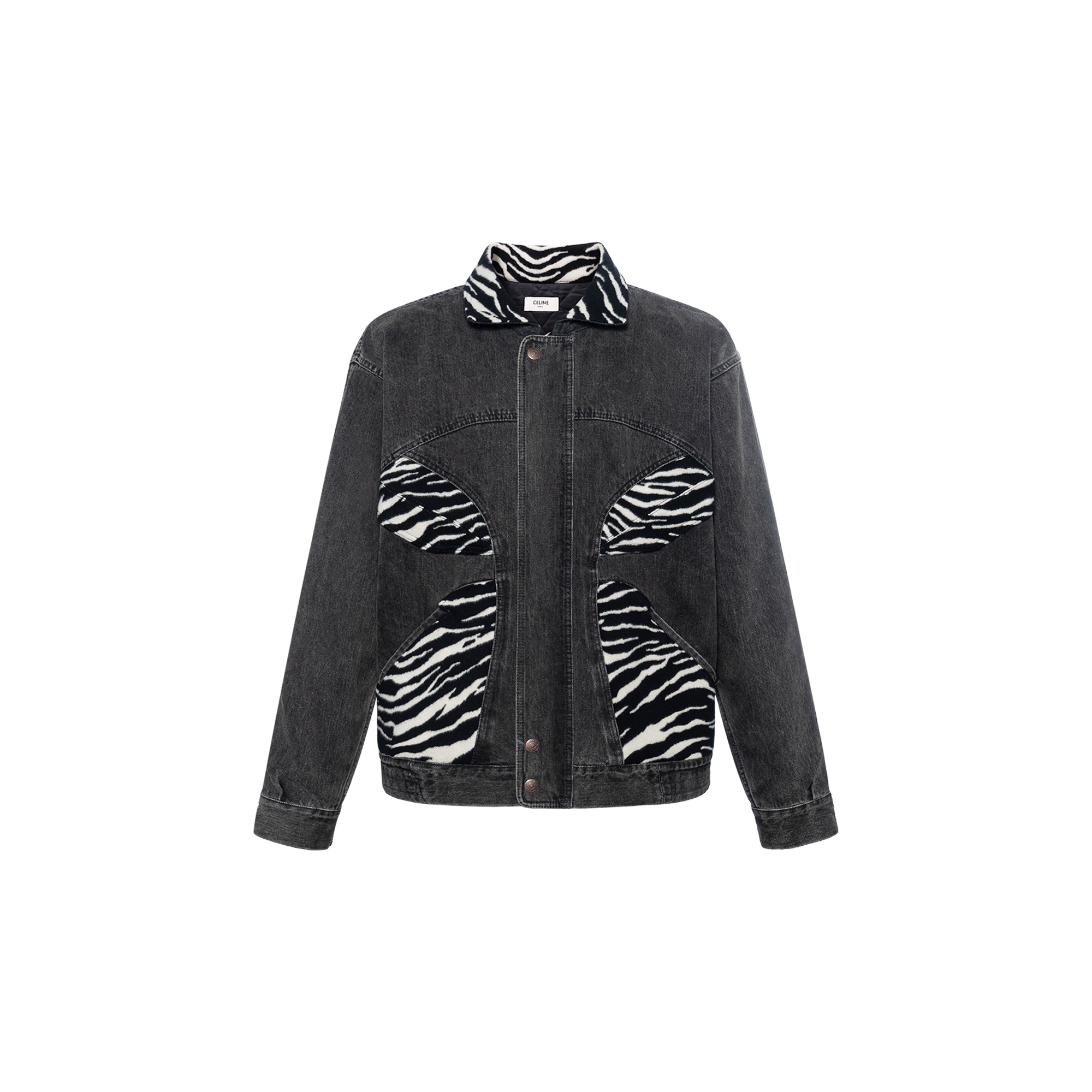 CELINE FW21 Denim Jacket Men's Gray Black