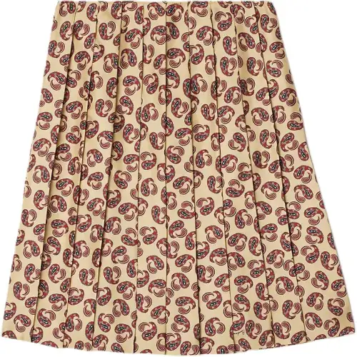 Burberry Casual Short Skirts Women's Khaki
