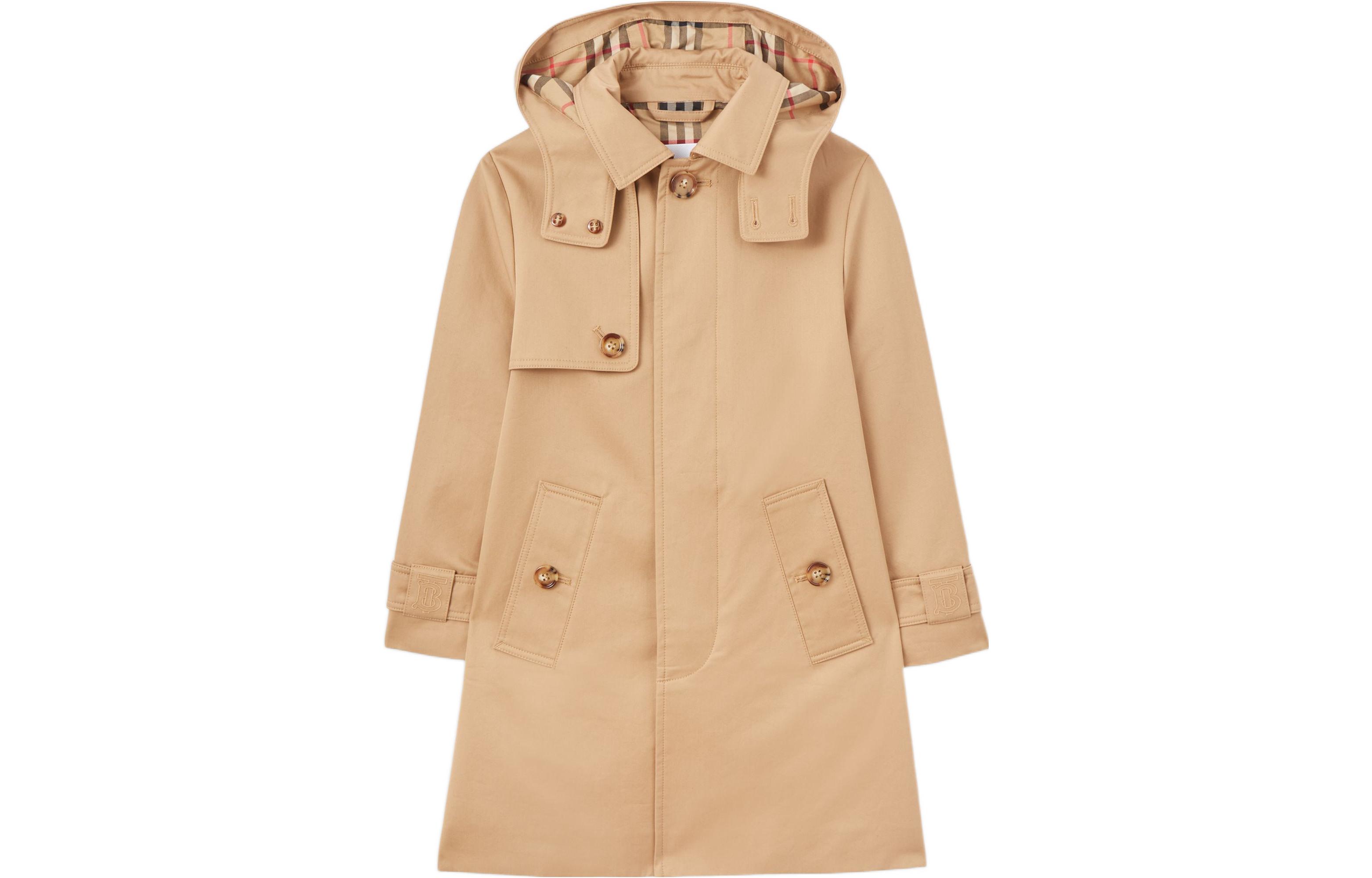 Детское пальто Burberry Hooded (бежевое)