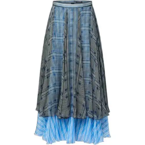 LOUIS VUITTON Graphic Tiered Skirt