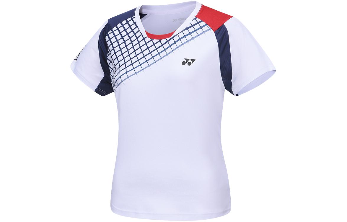 YONEX Sports white uniform for badminton, with short sleeve