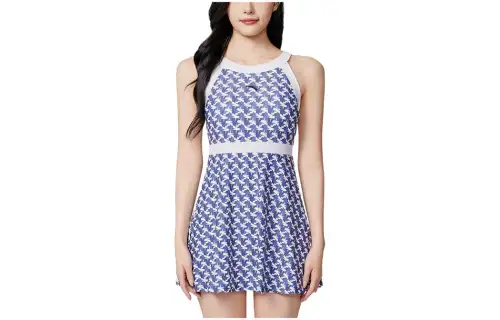 Anta One piece Swimsuit Women's Pure White/Blue White Blue