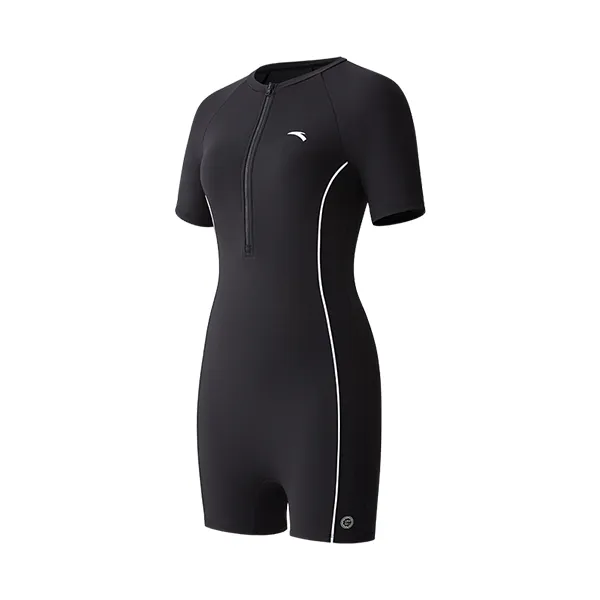 Anta Sun Protection One piece Swimsuit Women's Basic Black