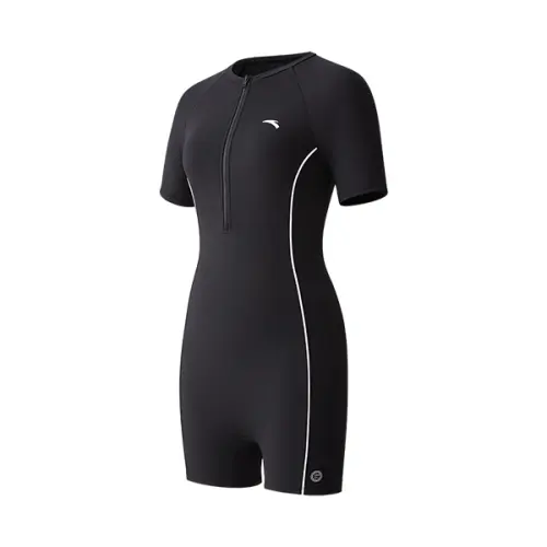Anta Sun Protection One piece Swimsuit Women's Basic Black