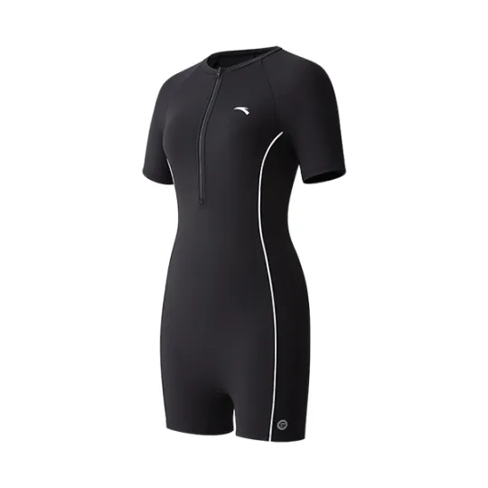 Anta Sun Protection One piece Swimsuit Women's Basic Black