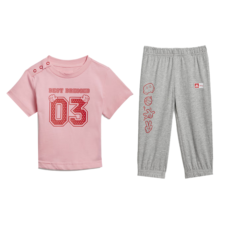 Женский спортивный костюм adidas x Disney/ (розово-красный)