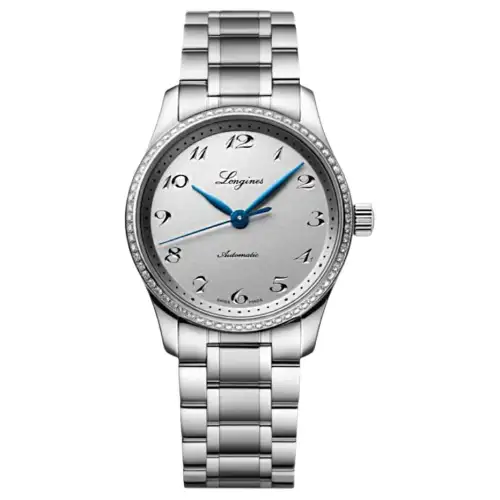 LONGINES Mechanical mechanism, waterproof women's watch, dial, case stainless steel, watch strap, 30meter, 34mm