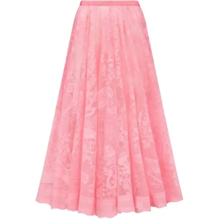 DIOR Casual Long Skirt Women's Pink