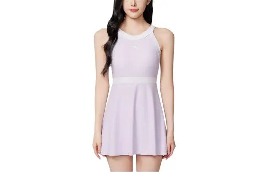 Anta One piece Swimsuit Women's Soft Purple/Pure White