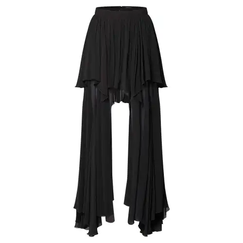 LOUIS VUITTON FW24 Casual Long Skirt Women's Black