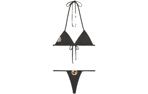 GUCCI Interlocking Logo Plaque Bikini Set