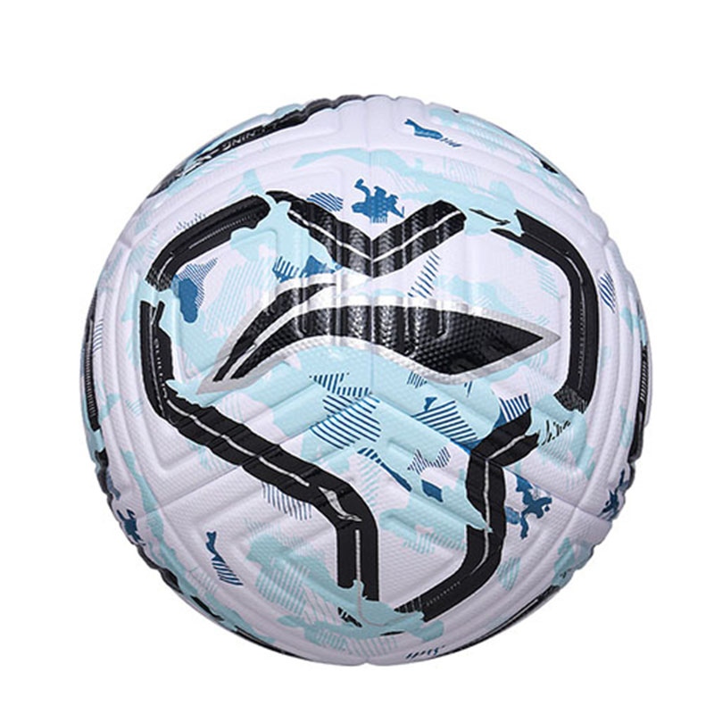 Li Ning Size 5 Soccer Ball TPU Seamless Thermal bonding Unisex White Black Blue