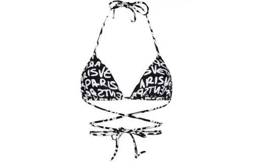 Vetements Logo Print Swimsuit Top