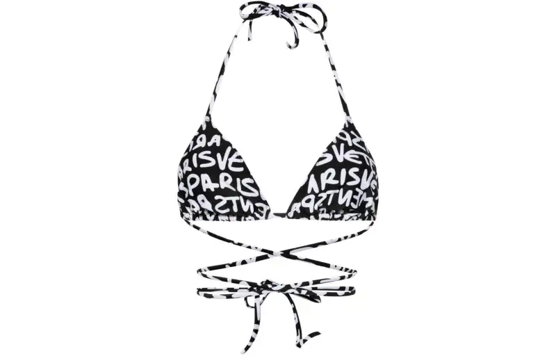 Vetements Logo Print Swimsuit Top