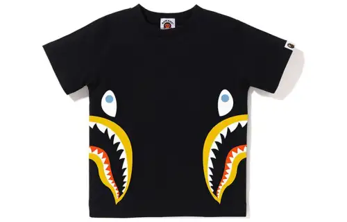Shark with a round collar, children's short sleeve T-shirt for boys, children's clothing