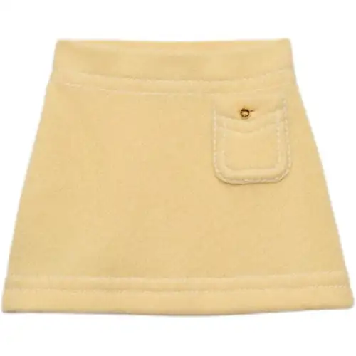 PRADA Triangle logo Cashmere Miniskirt