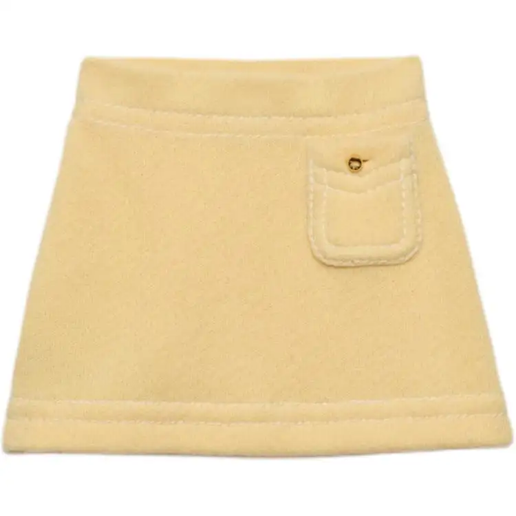 PRADA Triangle logo Cashmere Miniskirt