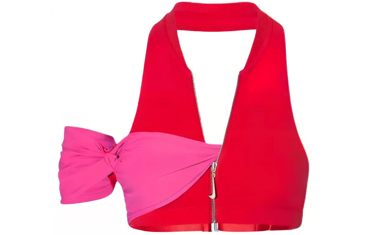 Jacquemus X Nike Le Haut Drape Top Dark Pink