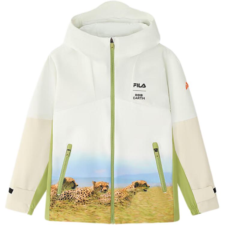 Мужская куртка Fila (бело-бежевая)