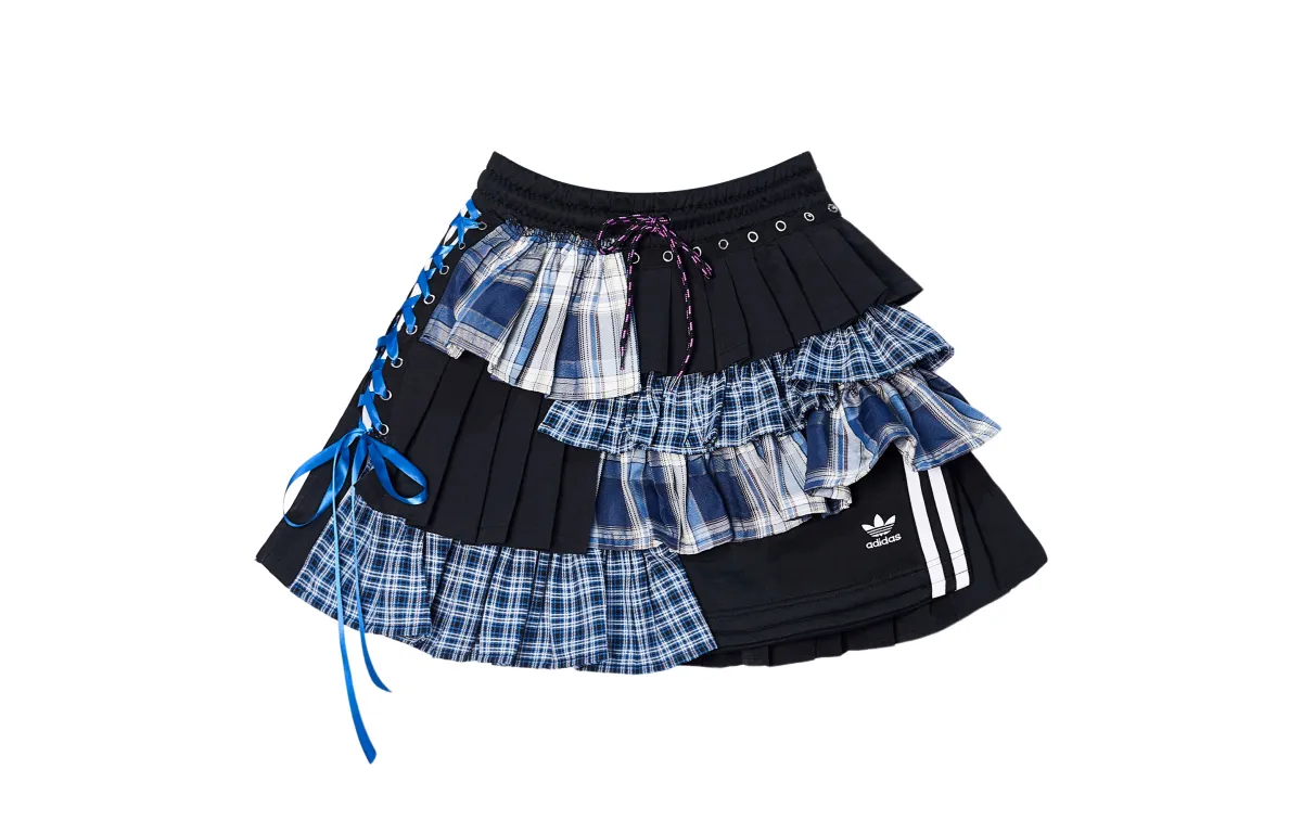 Adidas Originals The Baddie Edit Casual Short Skirts Women's Black Blue