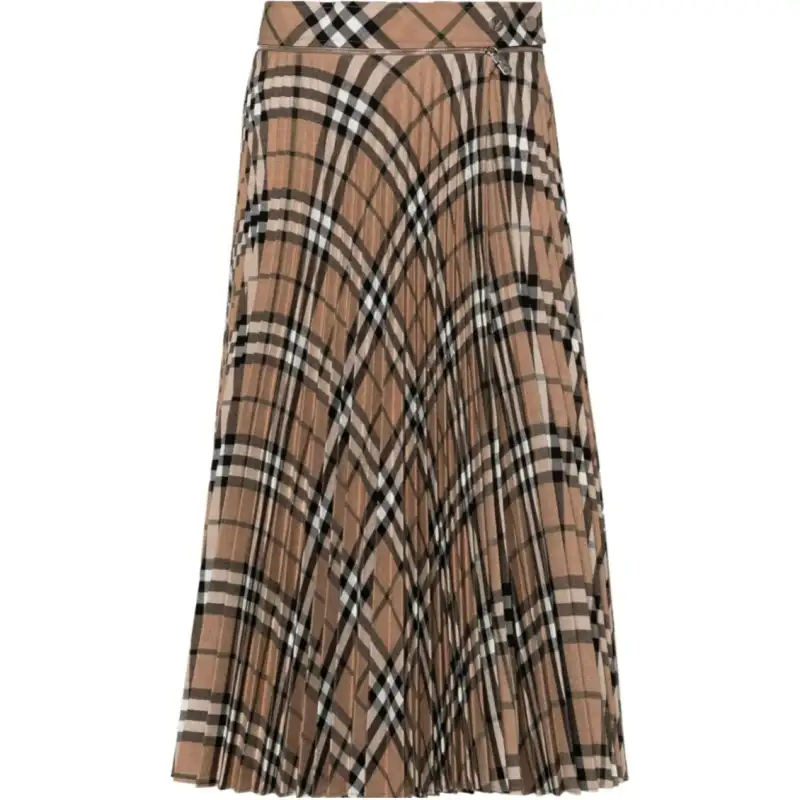 Burberry SS24 Casual Long Skirt Women's Umber
