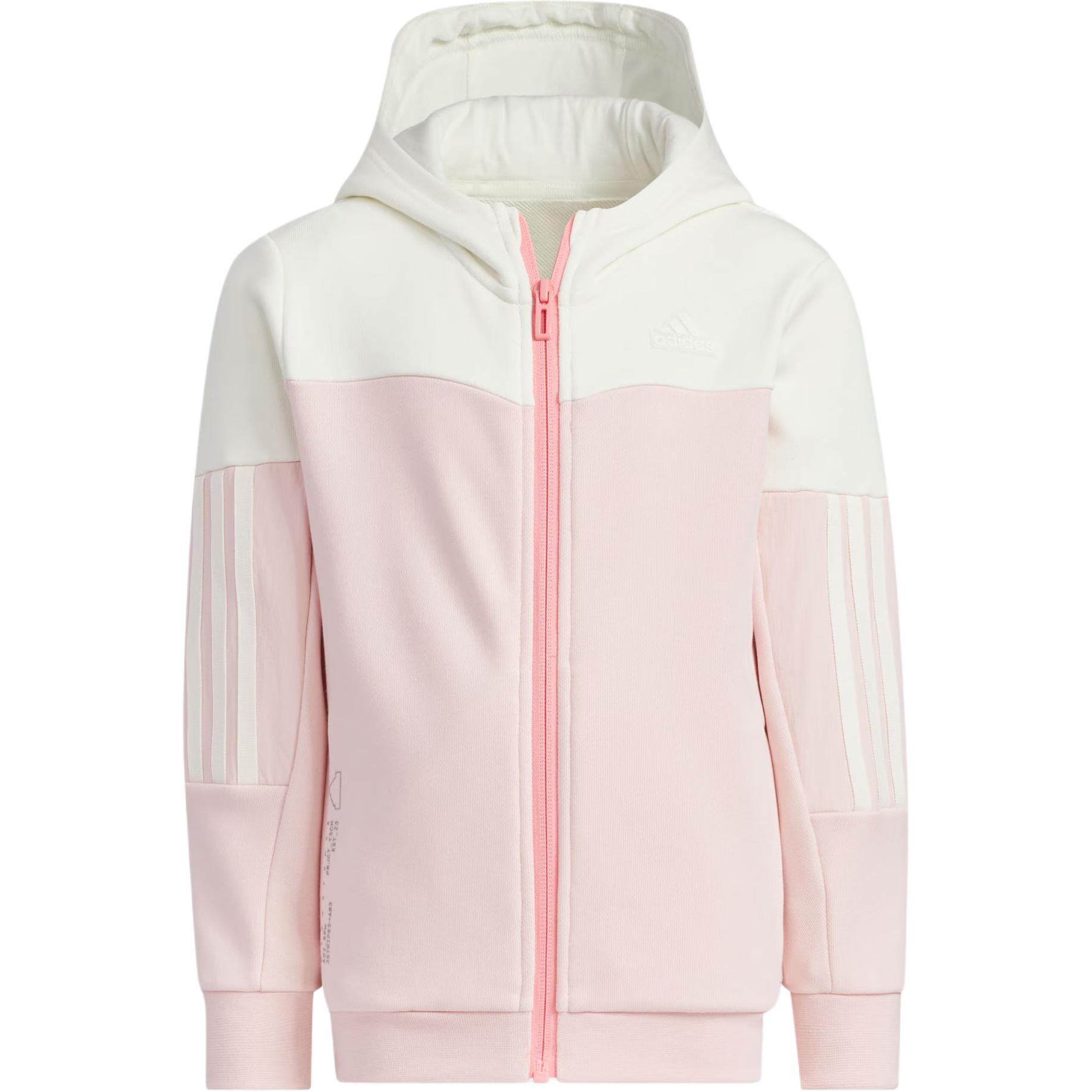 Женская куртка adidas (бело-розовая)
