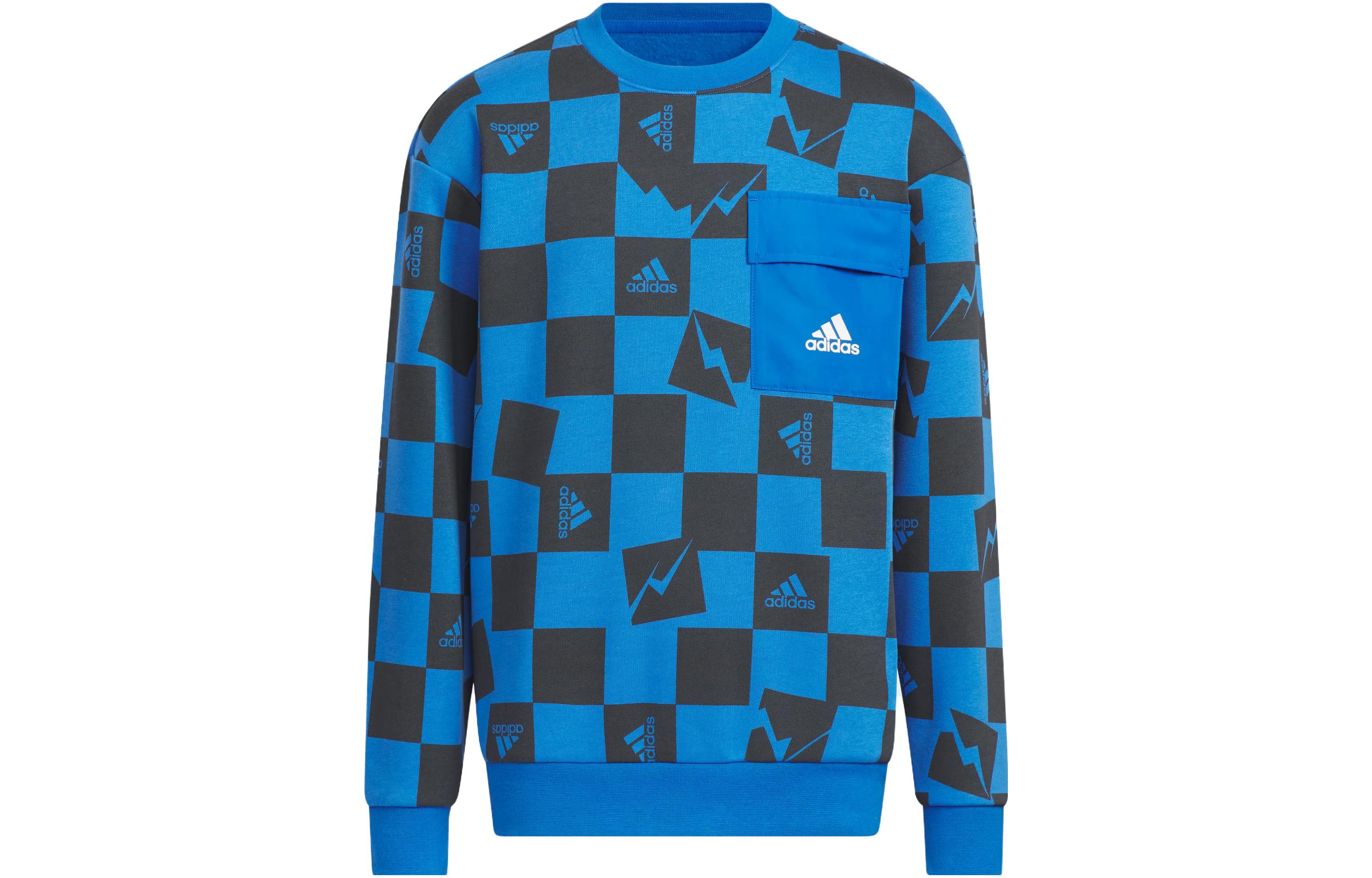 Мужской худи adidas Knit Warm (синий)