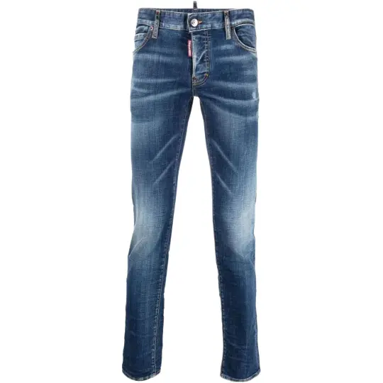 Dsquared2 Logo Patch Distressed Skinny Jeans