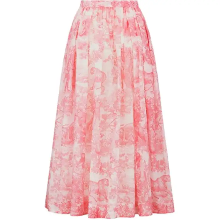 DIOR DIORIVIERA FW24 Casual Long Skirt Women's Candy Pink