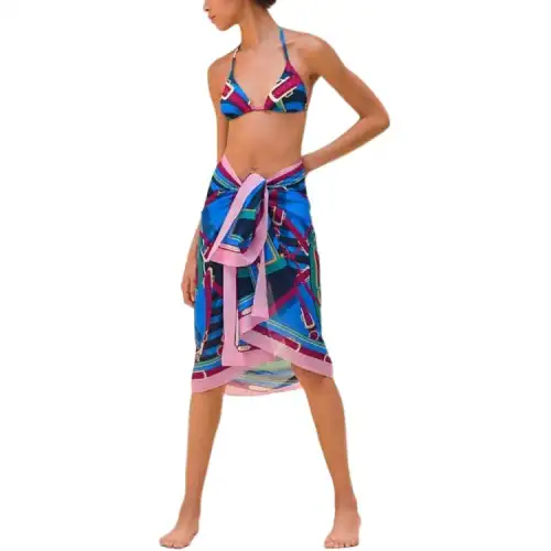 HERMES Swimsuit Set Women's Blue