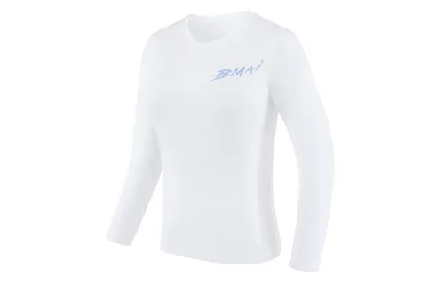 BMAI Quick dry comfortable sports long-sleeve with a round collar for training for gym, absorbs sweat and smell, for running