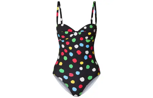 LOUIS VUITTON X Yayoi Kusama Painted Dots One Piece Swimsuit Black