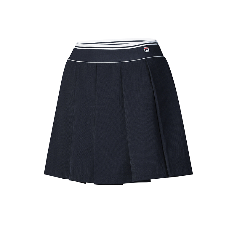 FILA Fila TENNIS TENNIS Series Susan Skirt Classic Brand Letter Logo Daily Versatile Tennis Sports Casual Skirt Women's Sapphire Blue