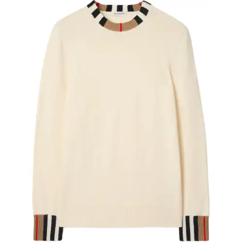 Burberry Sweaters Women's White Crew Neck Moderate Other