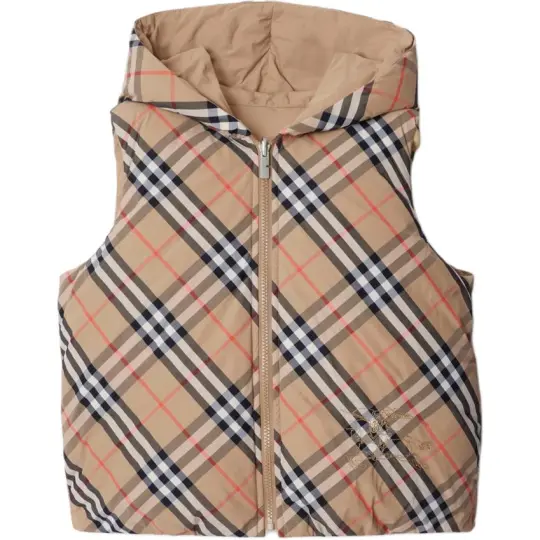 Burberry Kids Down Vests Hooded Moderate