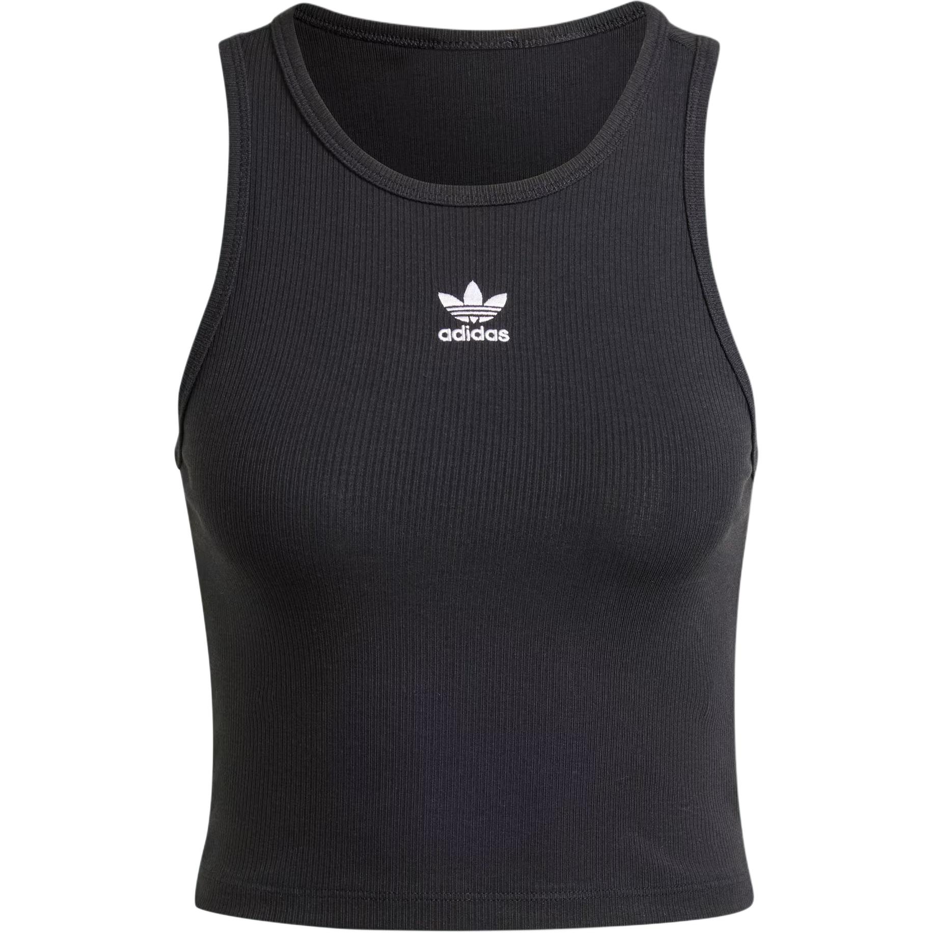 Adidas Cropped Ribbed Tank Top