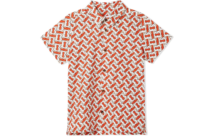 Рубашка Burberry Logo (оранжевая)