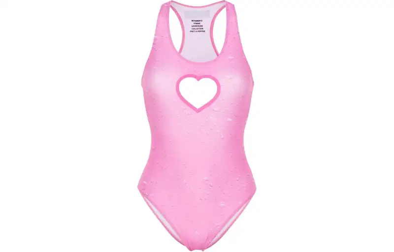 Vetements Heart Cutout Swimsuit 'Pink Splash'