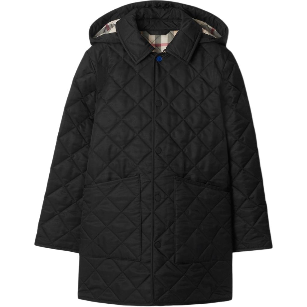 Куртка Burberry Стеганая с Капюшоном (черная)