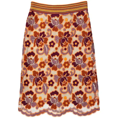 Burberry Casual Long Skirt Women's Orange