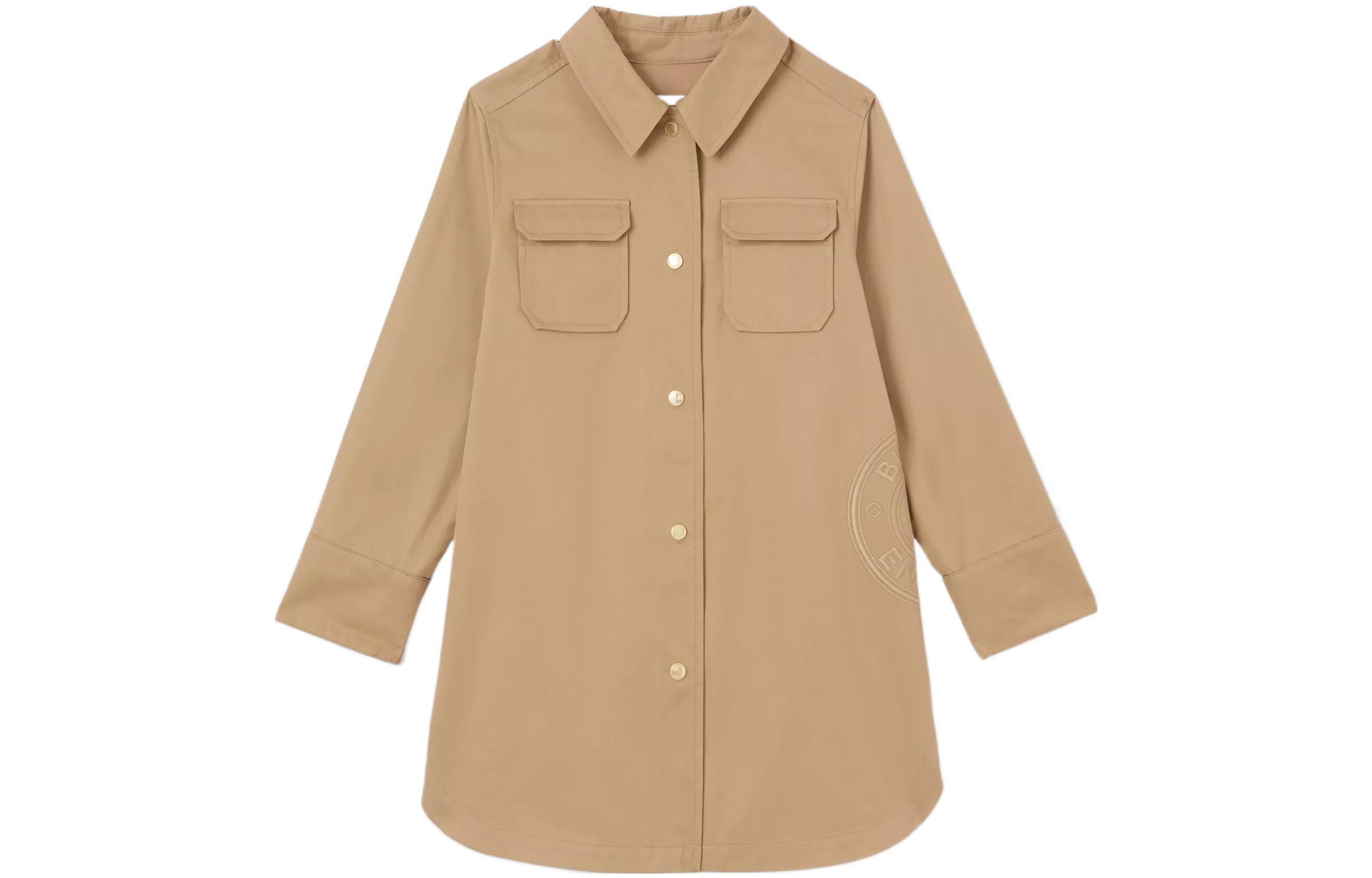 Детское платья Burberry Logo (бежевое)