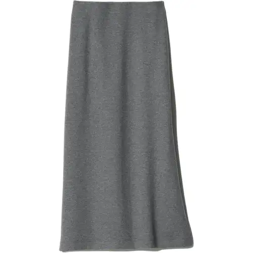 UNIQLO Casual Long Skirt Women's Lead Gray